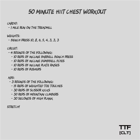 50 Minute Hiit Chest Workout Top Tier Fitness Clt