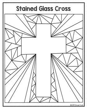 Check spelling or type a new query. Easter Coloring Pages Stained Glass Cross by Dovie Funk | TpT