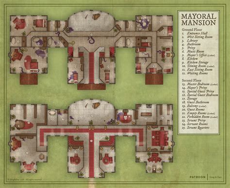 Dnd Mansion Battlemap