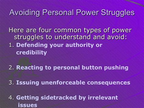 Avoiding Power Struggles And Setting Limits