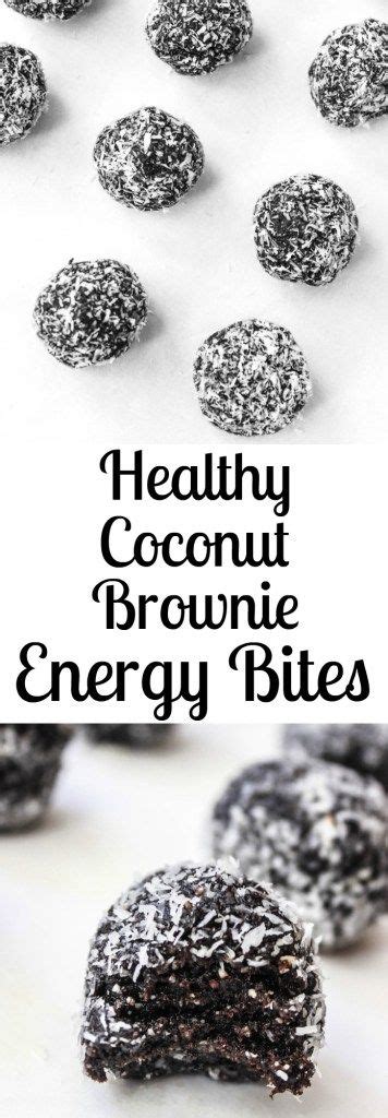 Dark Chocolate Coconut Fudge Brownie Energy Bites Healthy Living And