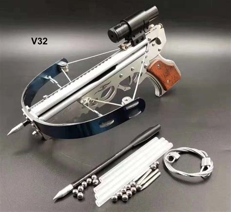 Mini Crossbow V32 Made Stainless Steel Shooting Toy Ammo Arrow Ball