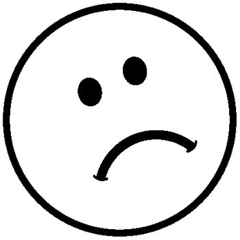Black And White Frowny Face ClipArt Best