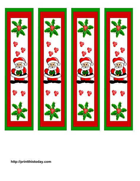 Bookmark Bookmarks Free Printable Bookmarks Christmas T Tags My