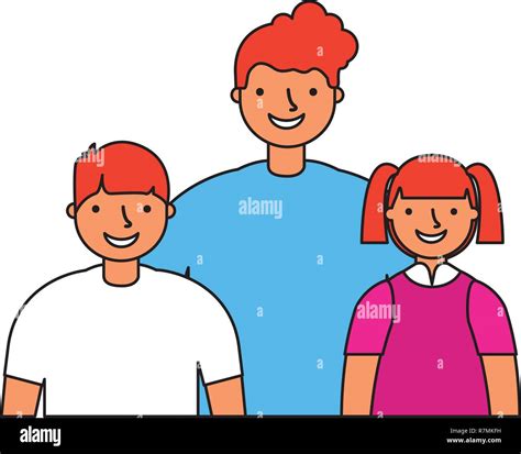 Father With Son And Daughter Stock Vector Image And Art Alamy