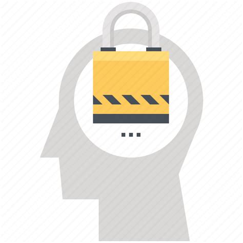 Head, human, mind, padlock, secrecy, security, thinking icon - Download on Iconfinder