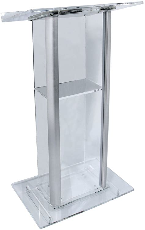 Contemporary Acrylic And Aluminum Podium Kl2a Podiums Direct