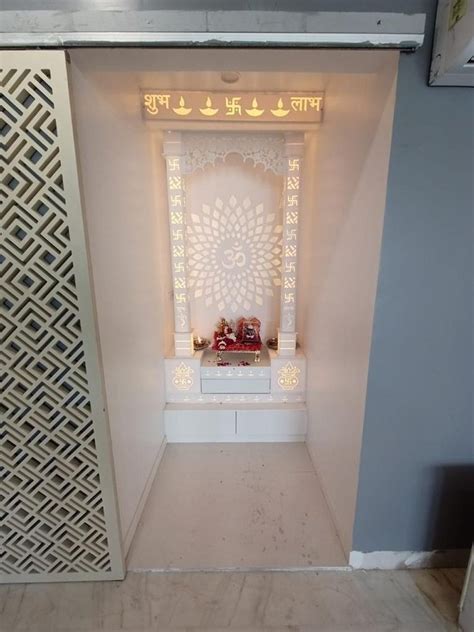 White Polished D Home Corian Mandir At Rs Square Feet In New Delhi Id