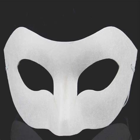 Dhl Freeshipping 50pcs White Unpainted Face Plainblank Paper Pulp Mask
