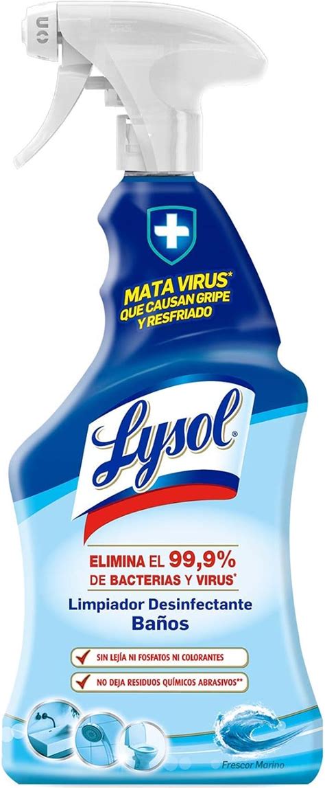Lysol Spray Desinfectante Y Limpiador Baño 500 Ml Amazones Salud