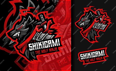 Premium Vector Shikigami The Wolf Of Ninja Mascot Logo