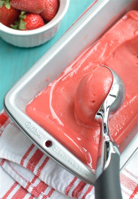 Strawberry Sorbet Recipe Dairy Free Cooking With Team J