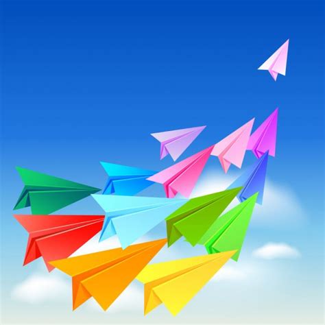 Colorful Paper Airplanes Stock Vector Image By ©marisha 47526113