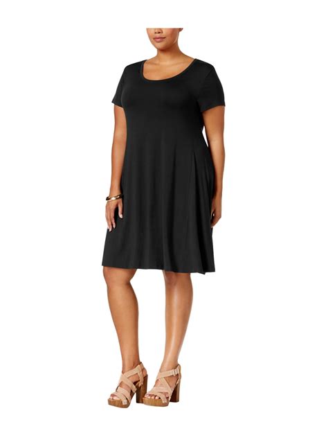 Style And Co Womens Swing Sheath Dress Black 3x Plus Size Walmart Canada