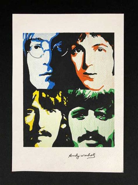 Andy Warhol 1928 1987 Beatles Drawing Style Of