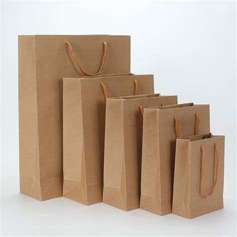 Brown Kraft Paper Bag Plain Hand Bag T Bag Paperbag Shopee Philippines