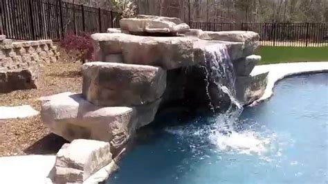 Charlotte Swimming Pool Small Grotto Pool Waterfall Youtube