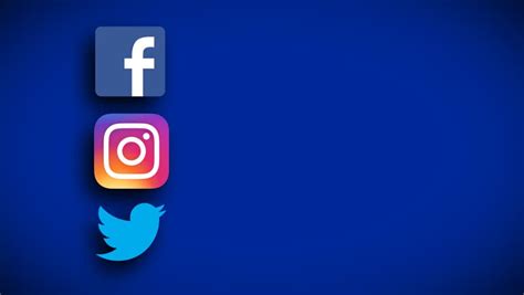 Facebook Instagram Twitter Animated Logos Stock Footage Video 100