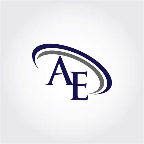 Monogram AE Logo Design By Vectorseller | TheHungryJPEG.com