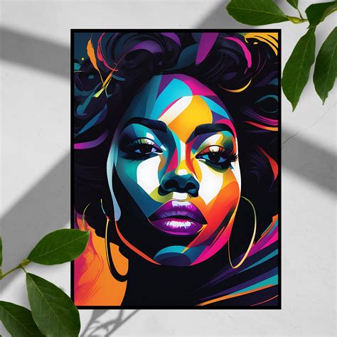 Melanated Wall Art Black Woman Art Black Girl Wall Art Black History