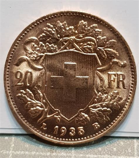 Switzerland 20 Francs Helvetia 1935 B Gold Catawiki