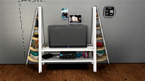 Maxis Match Cc For The Sims 4 Leo Sims Ldg Shelving Tv Surround