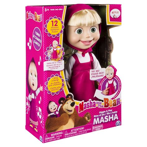 Masha And The Bear 12” Giggle And Play Masha Interactive Doll