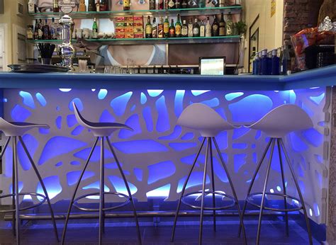 Decodesk Lattice Grunge Backlit Bar Front Home Bar Decor Bar