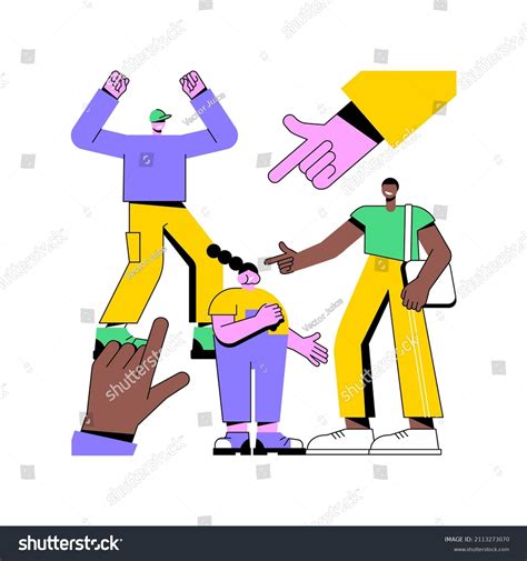 Youth Violence Abstract Concept Vector Illustration Stock Vector