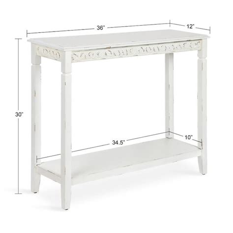 Kate And Laurel Idabelle White Farmhouse Console Table In The Console