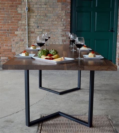 The other option that i was thinking about. 20 Ideas of Dining Tables with Metal Legs Wood Top