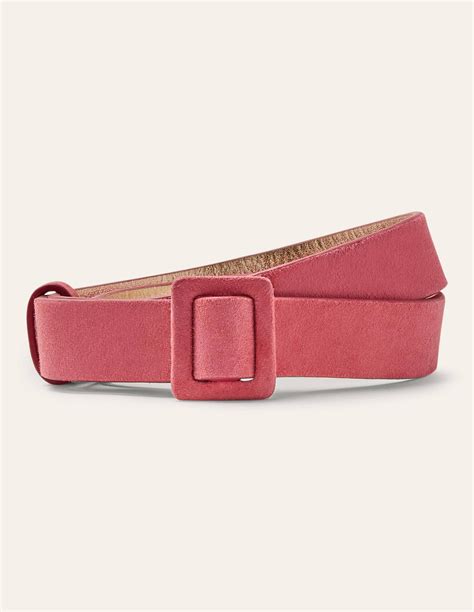 Boden Skinny Suede Belt In Lollipop Pink — Ufo No More