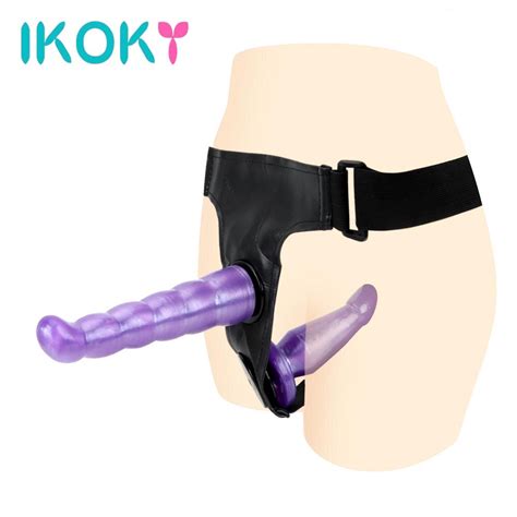 Ikoky Strap On Dildo Panties Double Dildo Sex Toy For Women Lesbian Couples Ultra Elastic