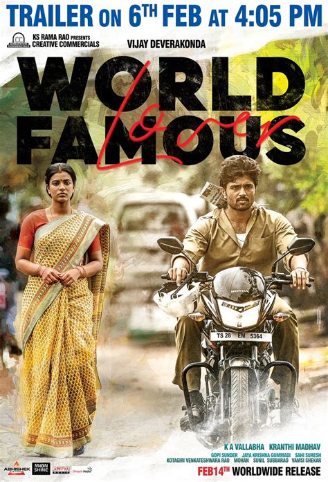 World Famous Lover Trailer Release Date Vijay Devarakonda Raashi