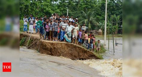 Assam Flood Situation Improves India News Times Of India