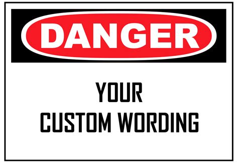Custom Danger Signs Wholesale Safety