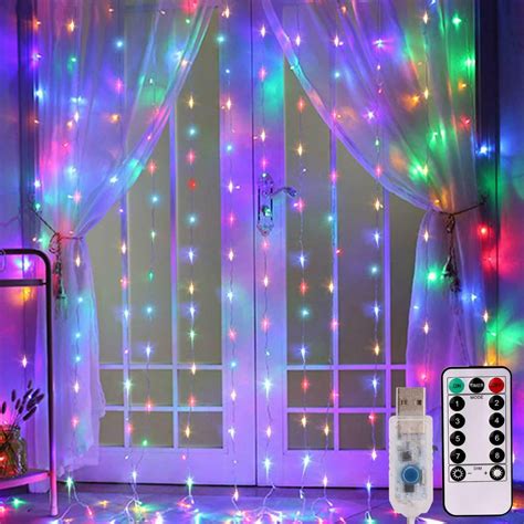 Curtain Lights Upgrade Led Window Fairy Lights 8 Lighting Modes