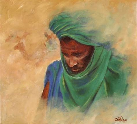 Desert Man From Timbuktu Painting By André Chatelain Saatchi Art
