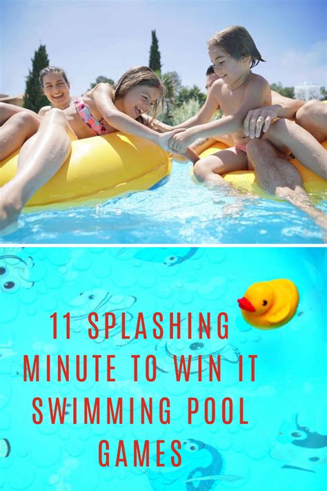 11 splashing minute to win it swimming pool games peachy party games swimming pool games