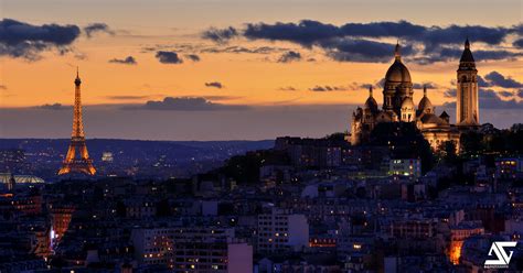 Paris Sunset Version Ii Tour Eiffel And Sacré Coeur Paris Flickr