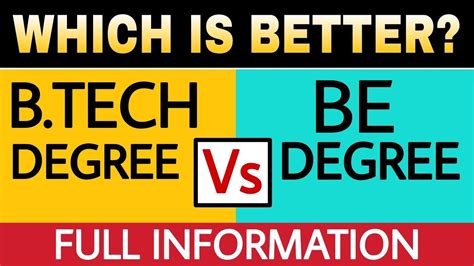 Btech Vs Be Comparison In Hindi Difference Between Be And Btech In