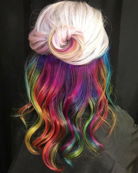 By Ursula Goff Rainbow Hair Wild Hair Color Cool Hair Color
