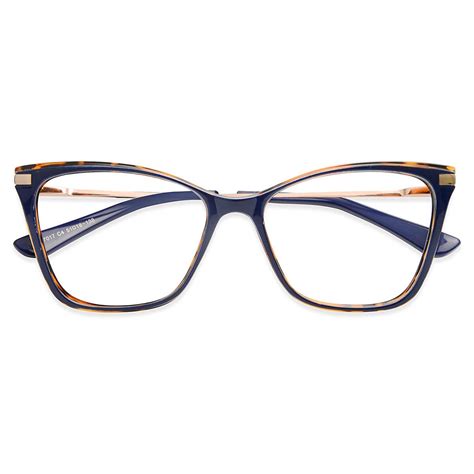 87038 cat eye butterfly blue eyeglasses frames leoptique