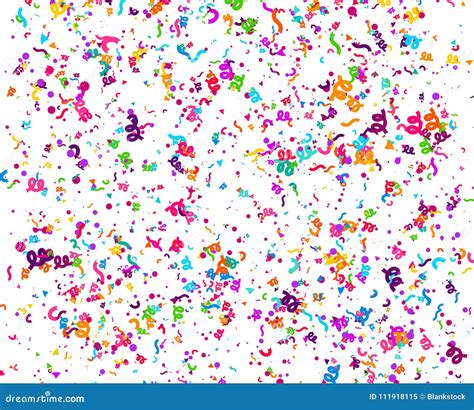 Carnaval Or Festival Confetti Colorful Pieces Stock Vector