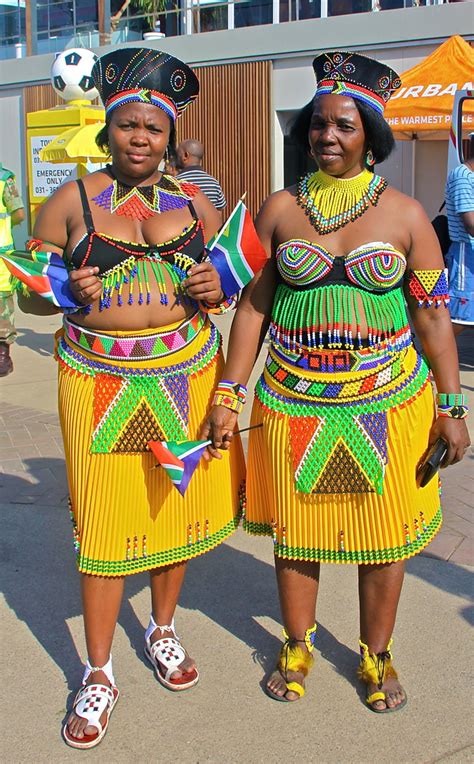Zulu Women Supporting South Africa At The World Cup 2010 A Photo On