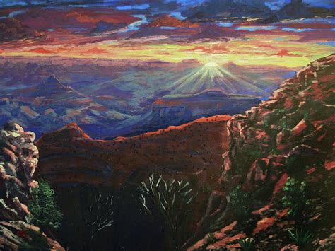 Grand Canyon Sunrise Painting By Chance Kafka Pixels