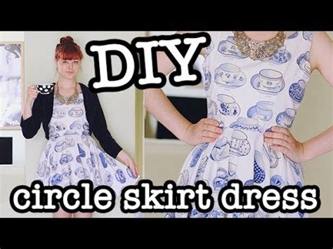 How to make fitted pinafore skater dress/diy fit and flare pinafore dress. DIY Circle Skirt Dress (aka Skater Dress) - YouTube