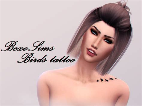 Birds Tattoo By Bexosims At Tsr Sims 4 Updates