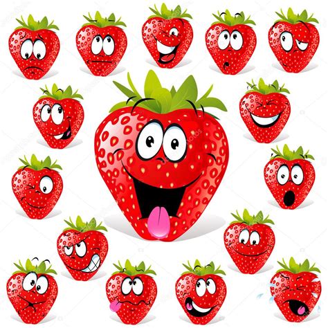 Strawberry Cartoon Stock Vector By ©hanaschwarz 17431033