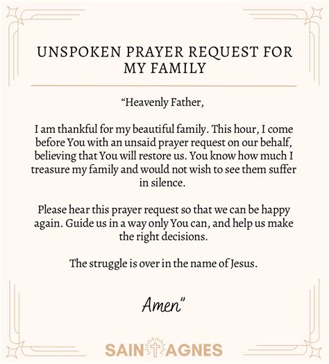 5 Unspoken Prayer Request Examples Printable Prayers